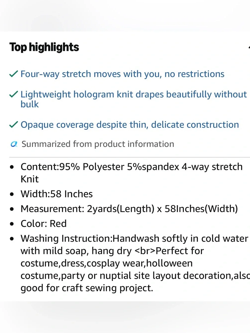 Hologram Metallic Foil Stretch Fabric